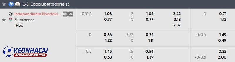 Tỷ lệ soi kèo nhà cái Rivadavia vs Fluminense Tỷ lệ soi kèo nhà cái Rivadavia vs Fluminense